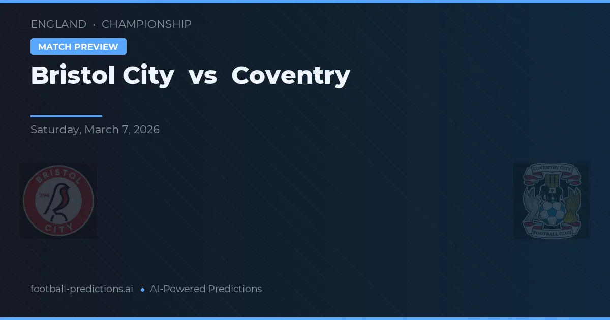 Bristol City vs Coventry — matchtips och förhandstitt