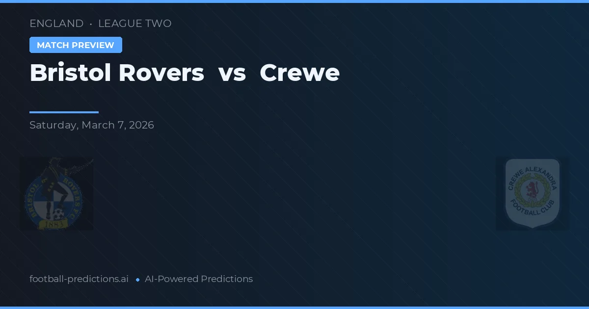 Bristol Rovers vs Crewe — matchtips och förhandstitt