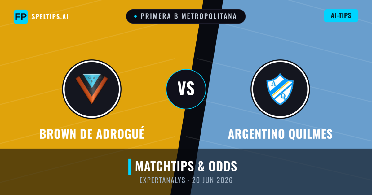 Brown de Adrogué vs Argentino Quilmes — matchtips och förhandstitt