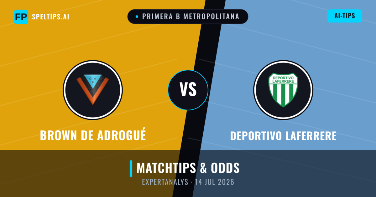 Brown de Adrogué vs Deportivo Laferrere — matchtips och förhandstitt