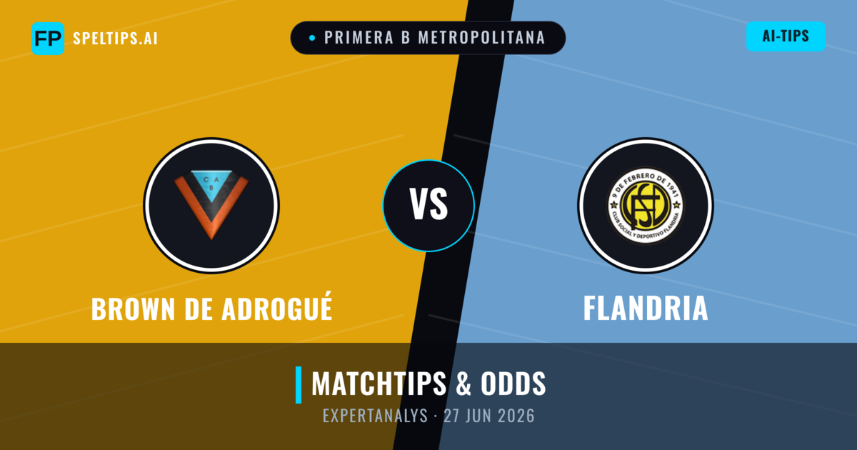 Brown de Adrogué vs Flandria — matchtips och förhandstitt