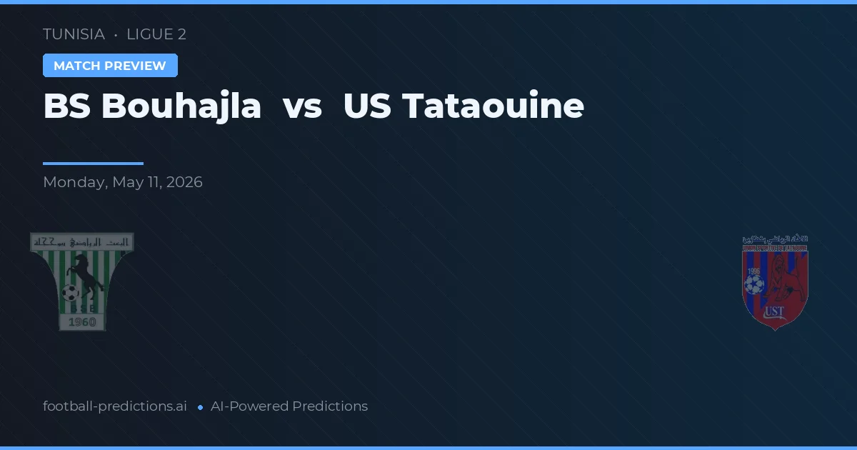 BS Bouhajla vs US Tataouine — matchtips och förhandstitt