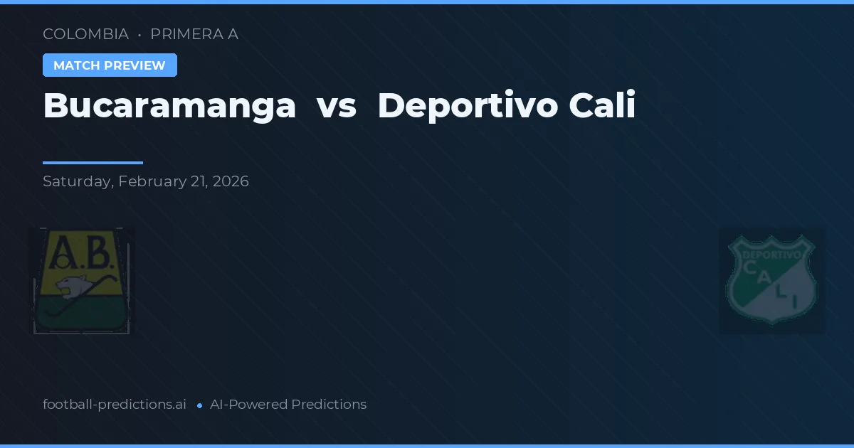 Bucaramanga vs Deportivo Cali — matchtips och förhandstitt