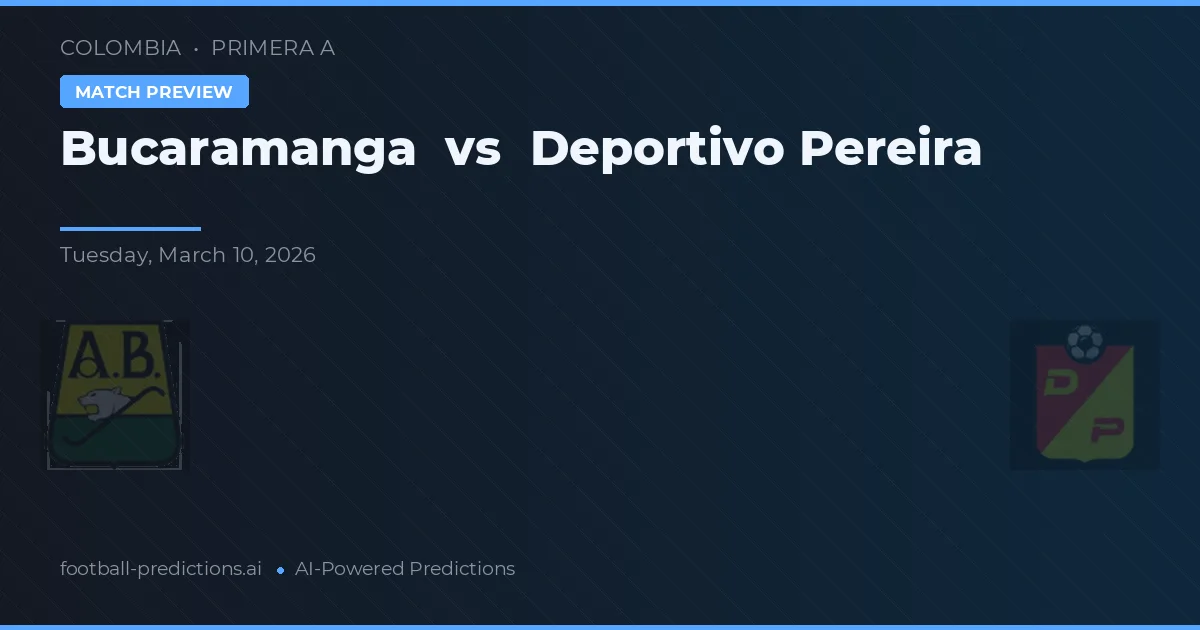 Bucaramanga vs Deportivo Pereira — matchtips och förhandstitt