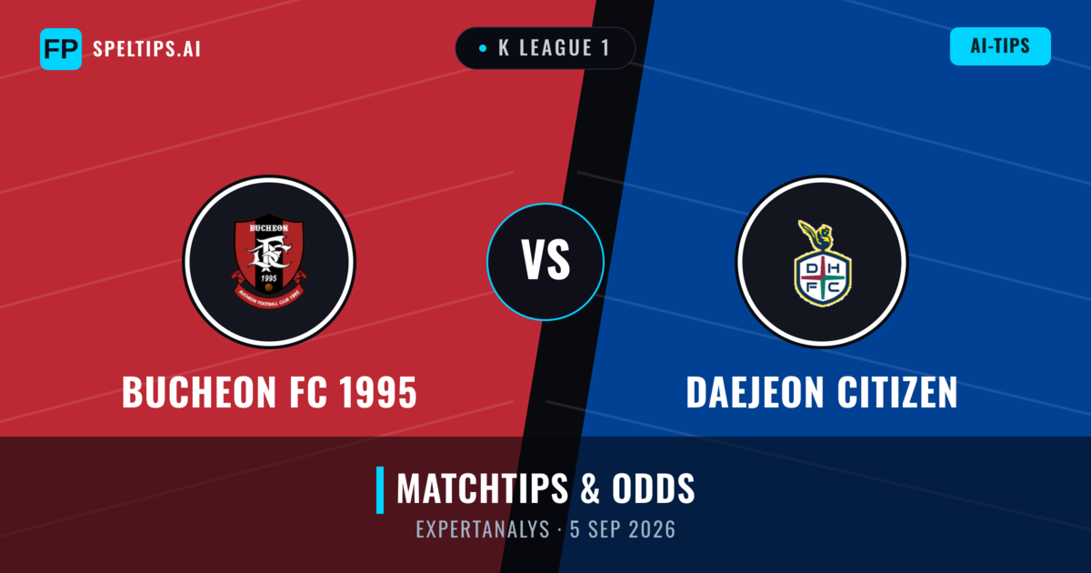 Bucheon FC 1995 vs Daejeon Citizen — matchtips och förhandstitt