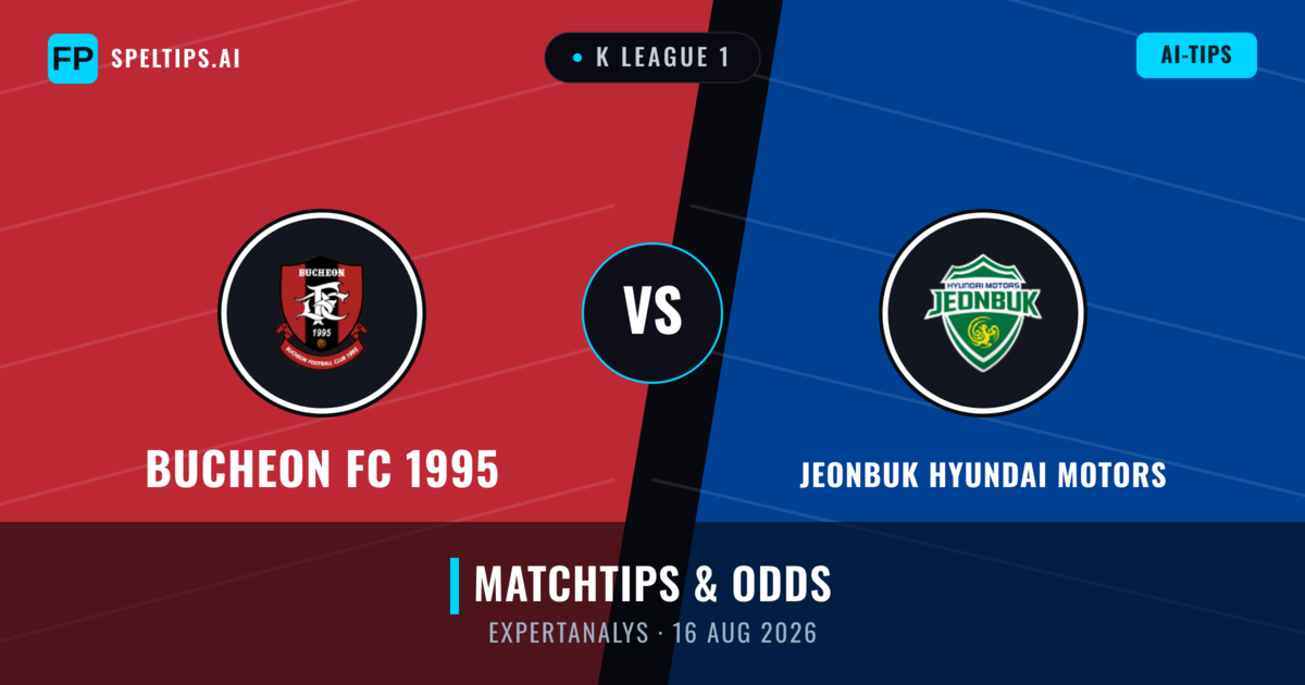 Bucheon FC 1995 vs Jeonbuk Hyundai Motors — matchtips och förhandstitt