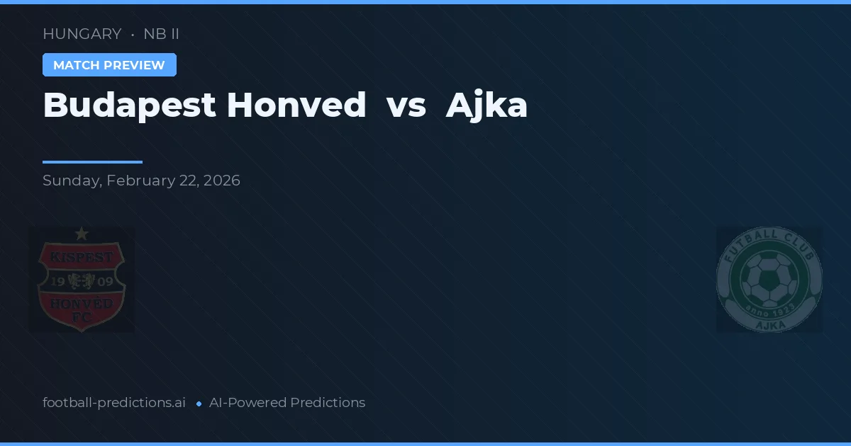 Honvéd Budapest vs Ajka — matchtips och förhandstitt