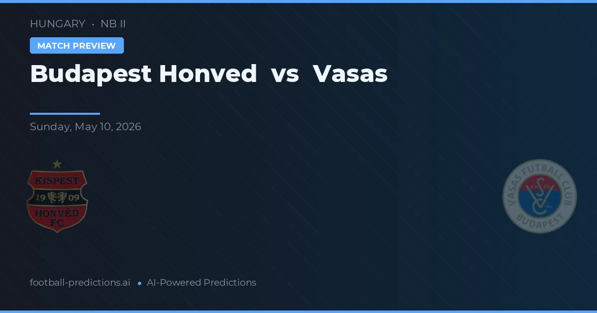 Honvéd Budapest vs Vasas — matchtips och förhandstitt