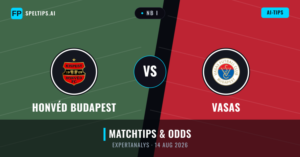 Honvéd Budapest vs Vasas — matchtips och förhandstitt
