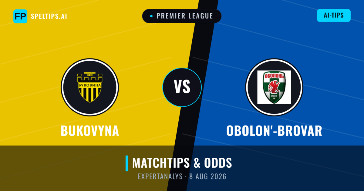 Bukovyna vs Obolon'-Brovar — matchtips och förhandstitt