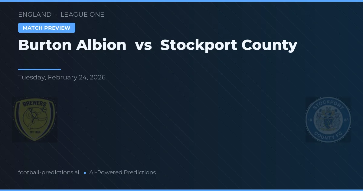 Burton Albion vs Stockport County — matchtips och förhandstitt