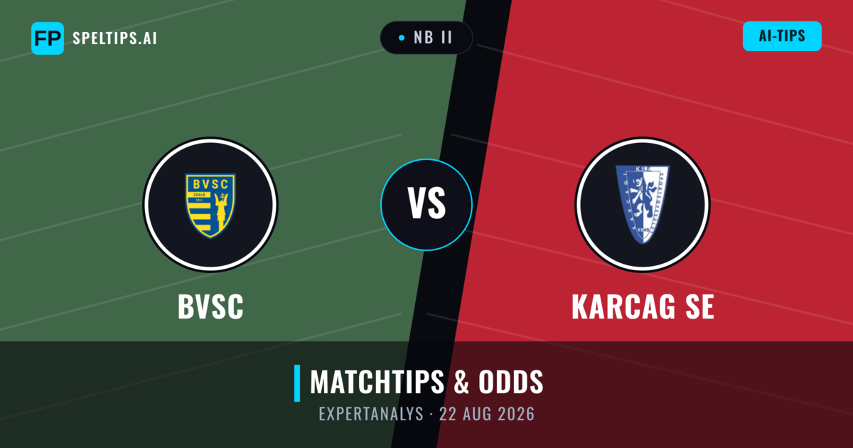 BVSC vs Karcag SE — matchtips och förhandstitt