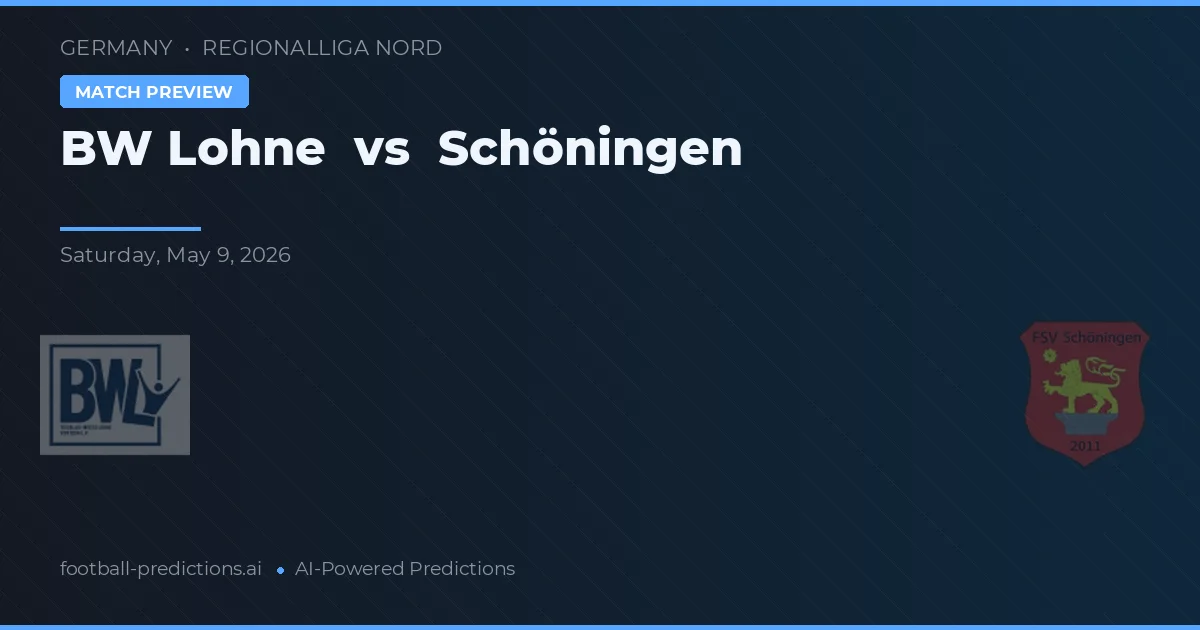 BW Lohne vs Schöningen — matchtips och förhandstitt