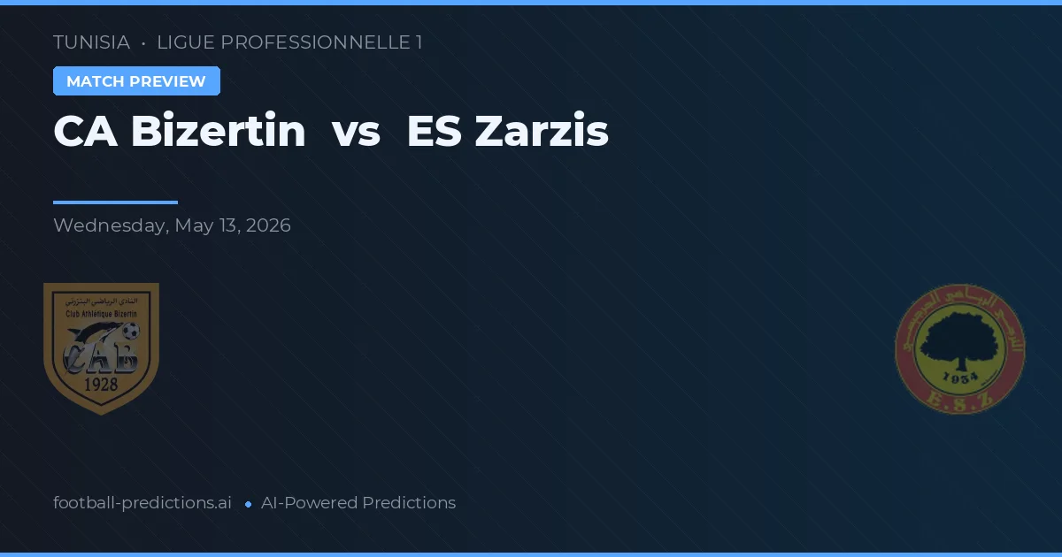 CA Bizerte vs ES Zarzis — matchtips och förhandstitt