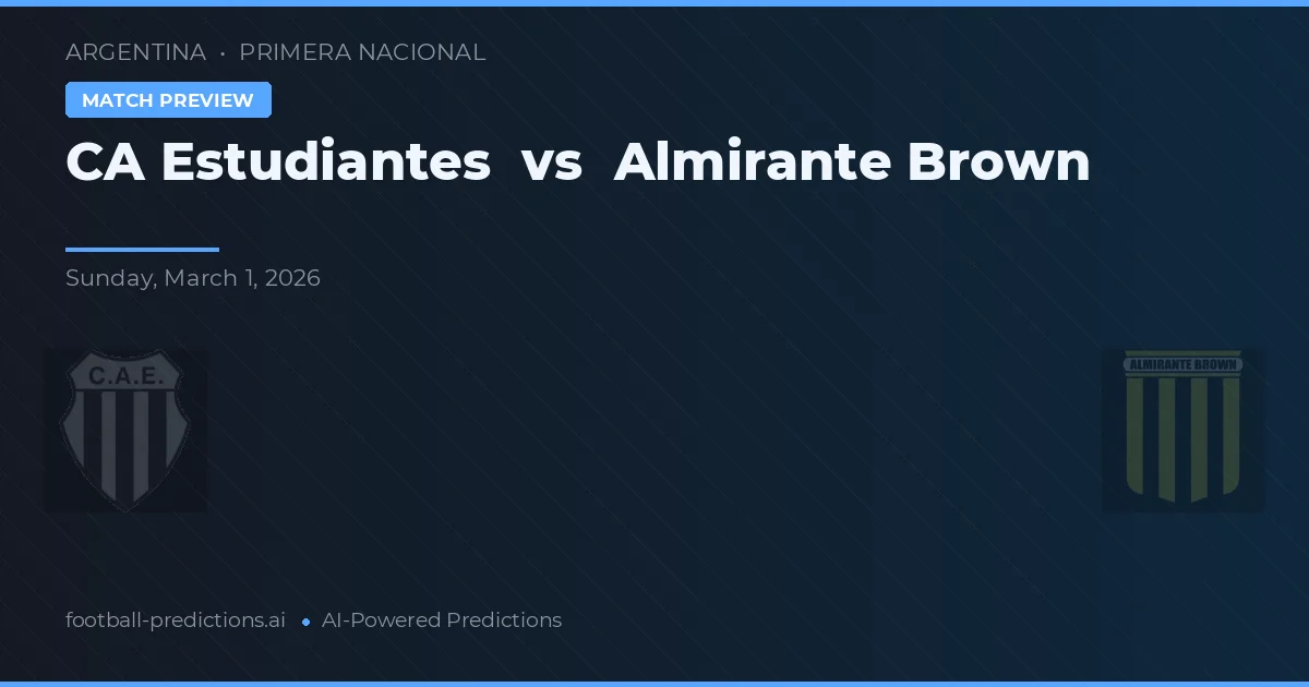 Estudiantes vs Almirante Brown — matchtips och förhandstitt