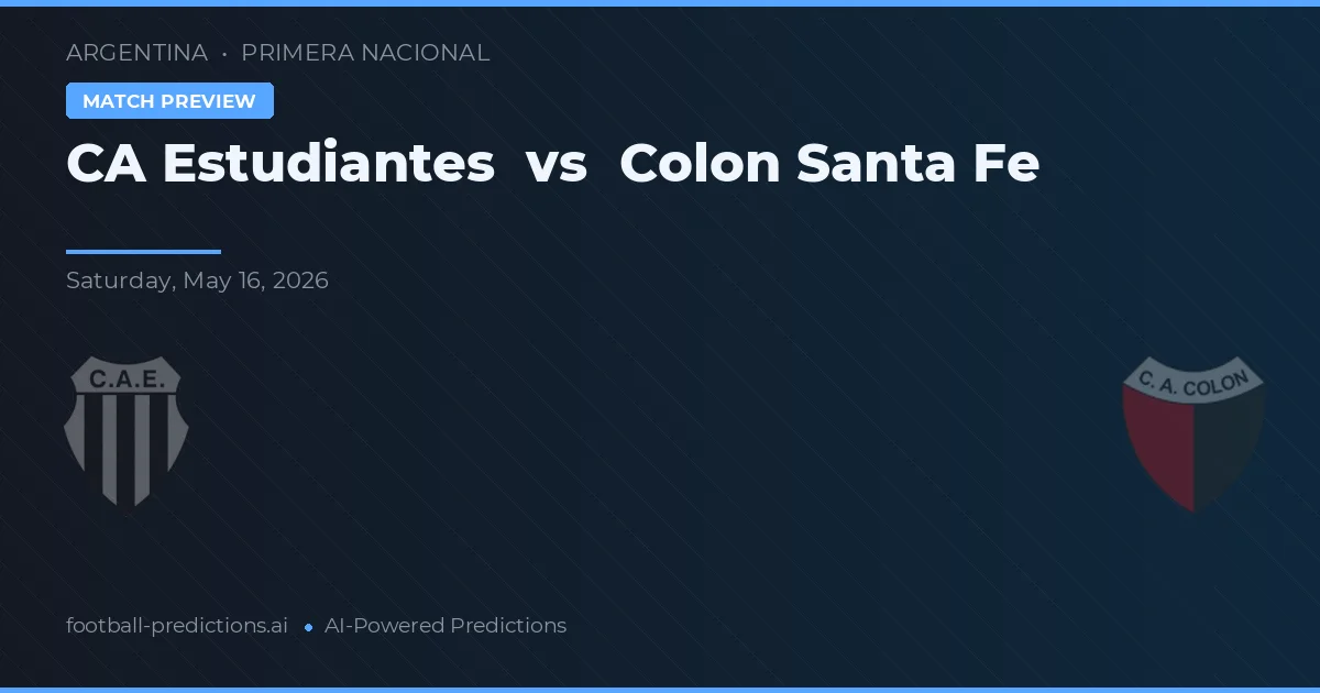 Estudiantes vs Colón Santa Fe — matchtips och förhandstitt