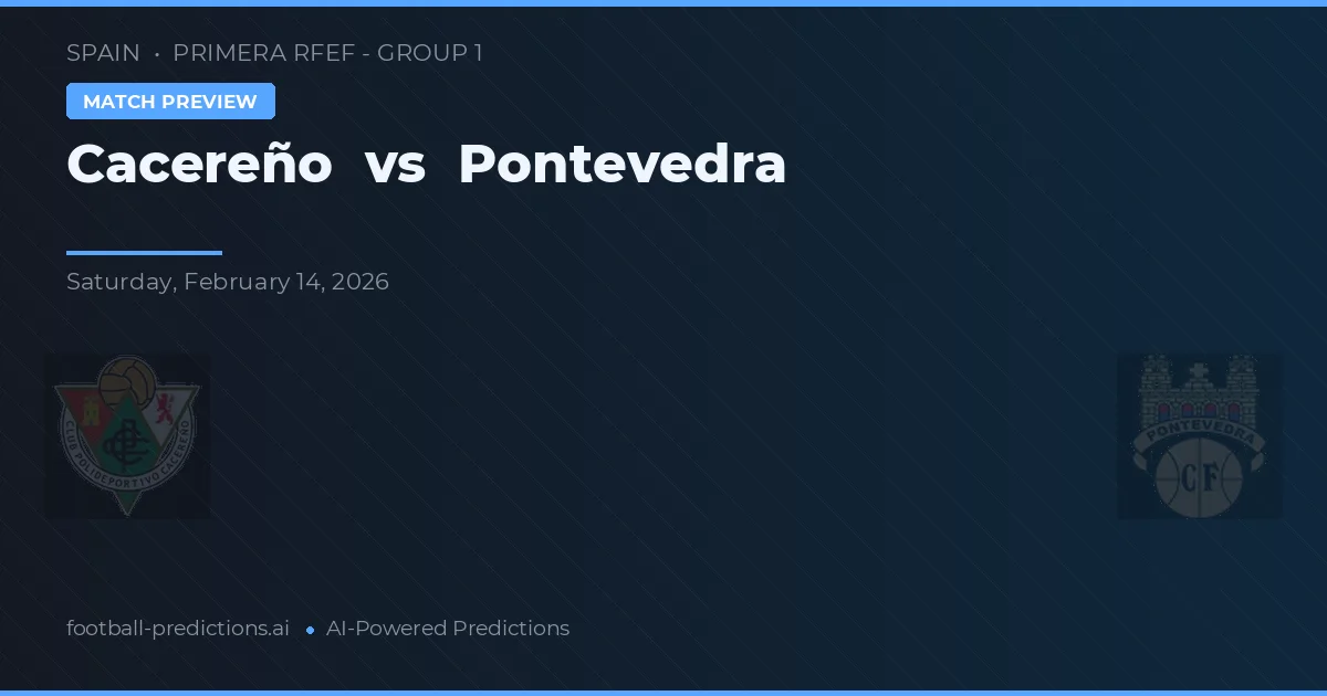 Cacereño vs Pontevedra — matchtips och förhandstitt
