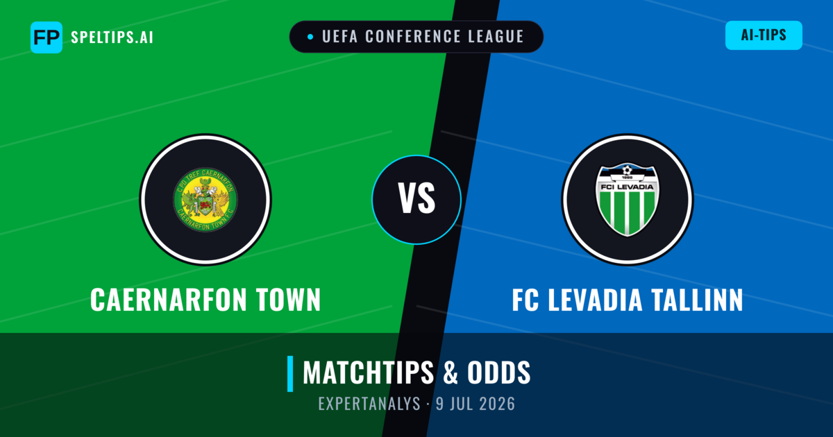 Caernarfon Town vs FC Levadia Tallinn — matchtips och förhandstitt
