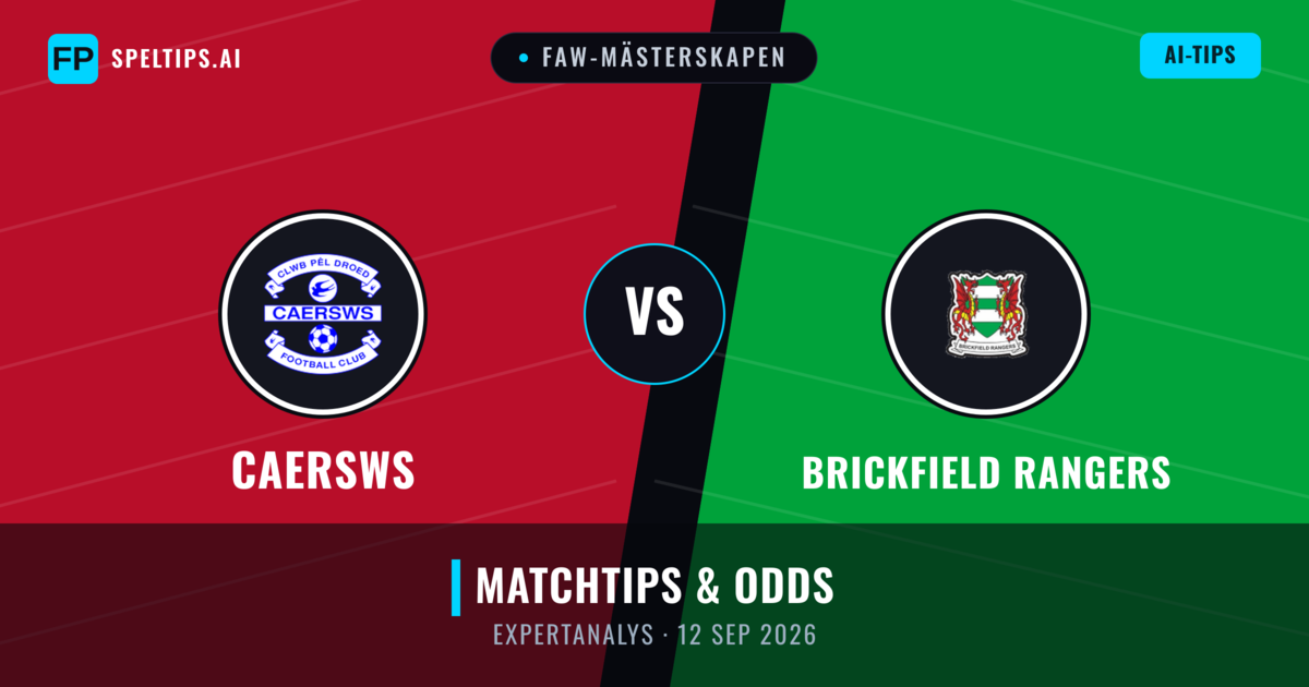 Caersws vs Brickfield Rangers — matchtips och förhandstitt