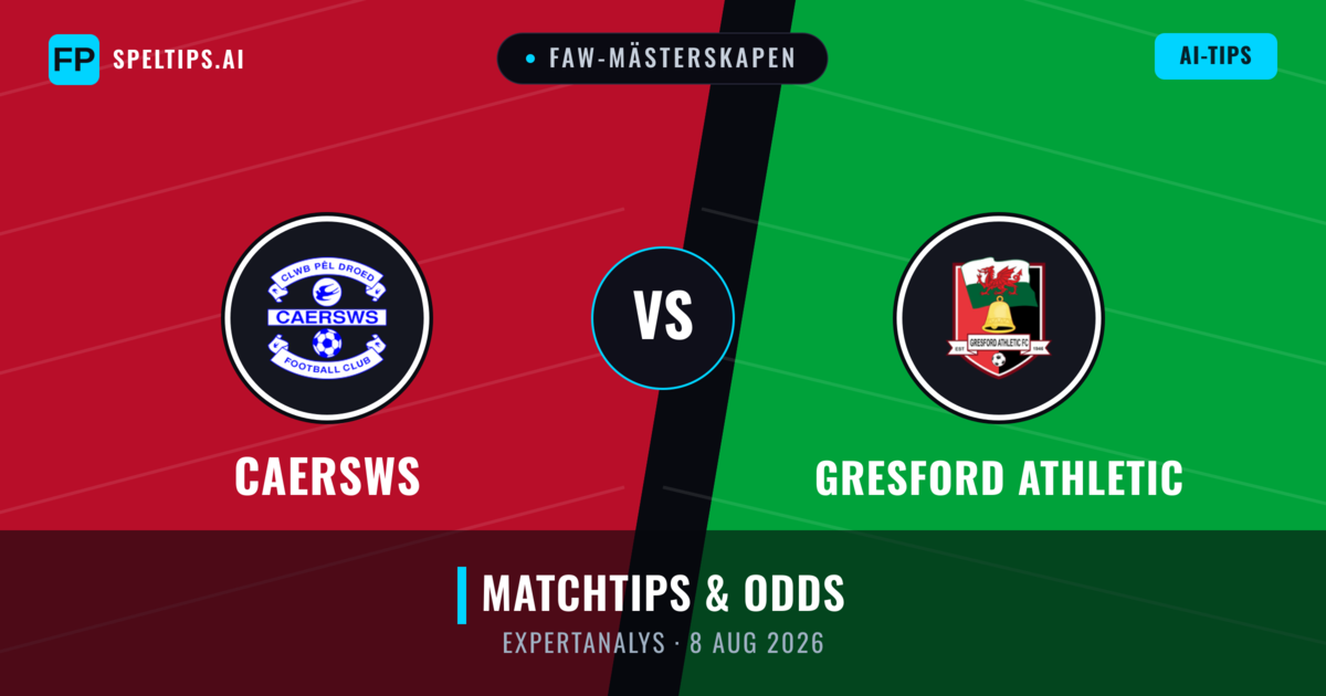 Caersws vs Gresford Athletic — matchtips och förhandstitt