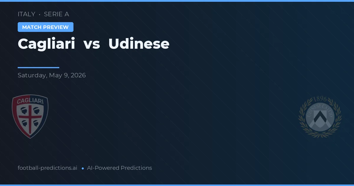 Cagliari vs Udinese — matchtips och förhandstitt