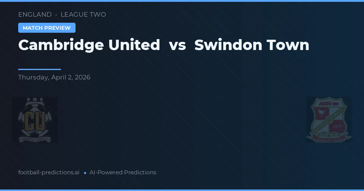 Cambridge United vs Swindon Town — matchtips och förhandstitt