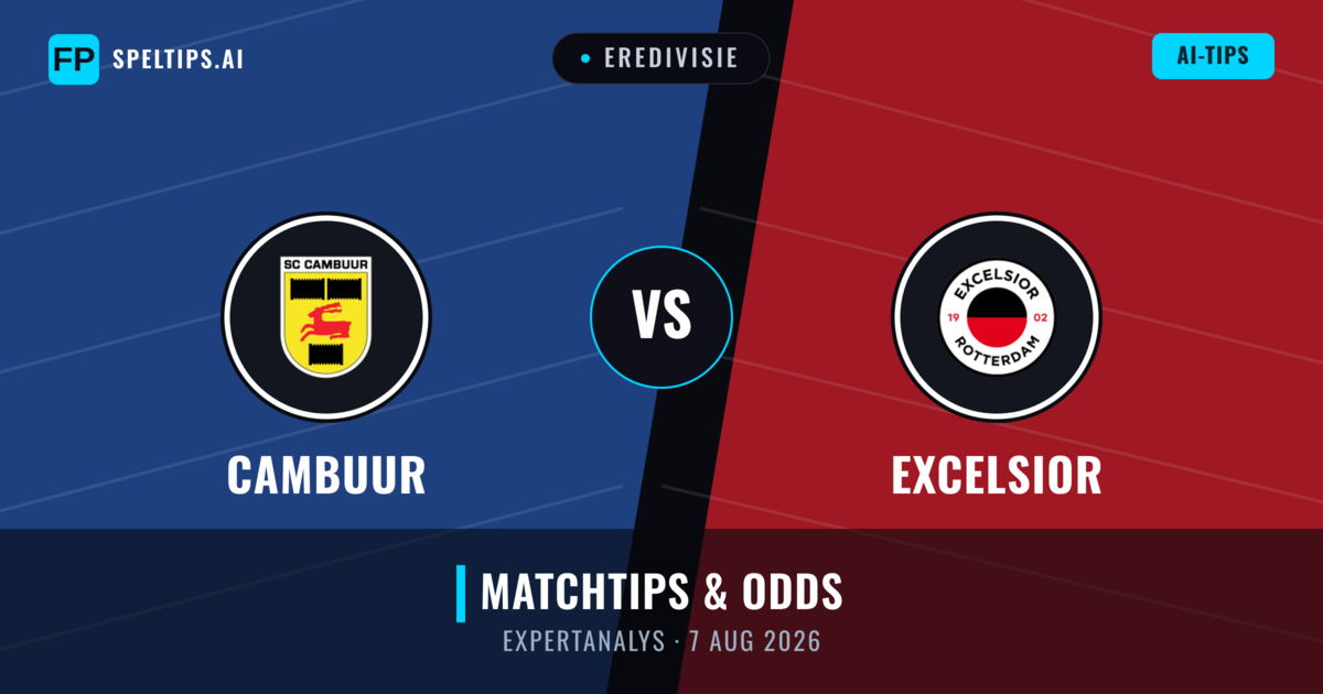Cambuur vs Excelsior — matchtips och förhandstitt