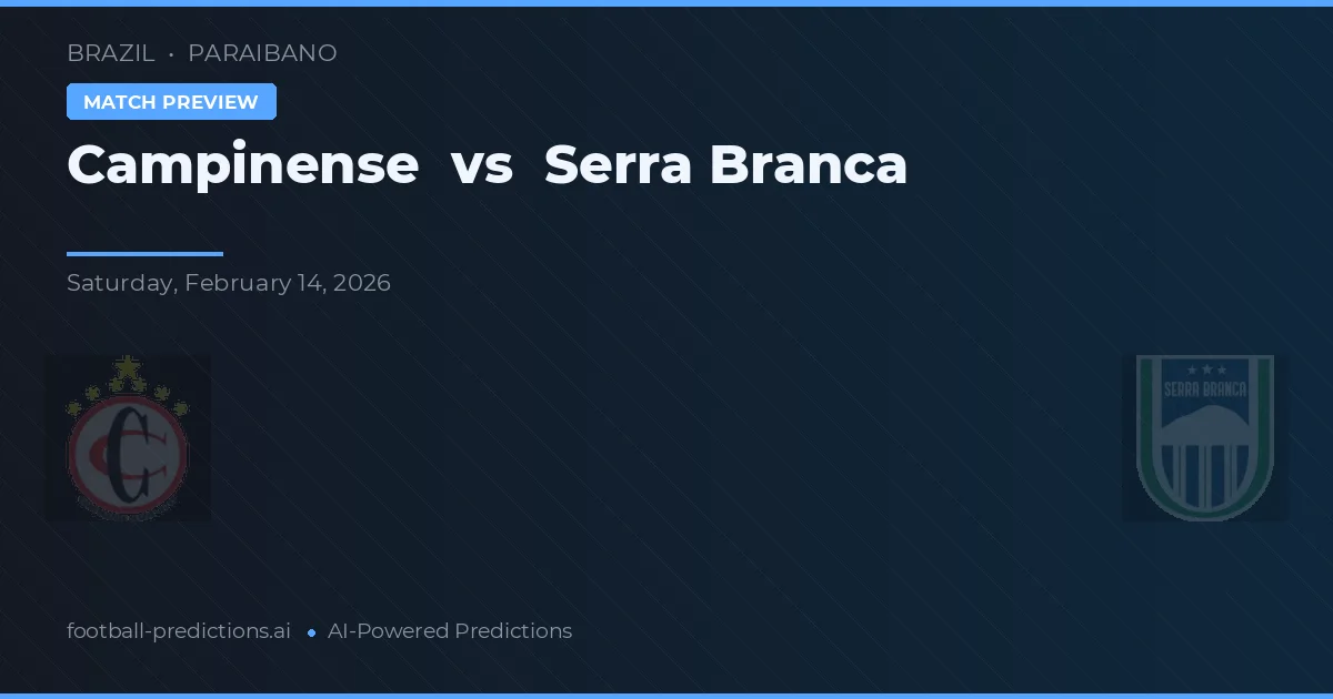 Campinense vs Serra Branca — matchtips och förhandstitt