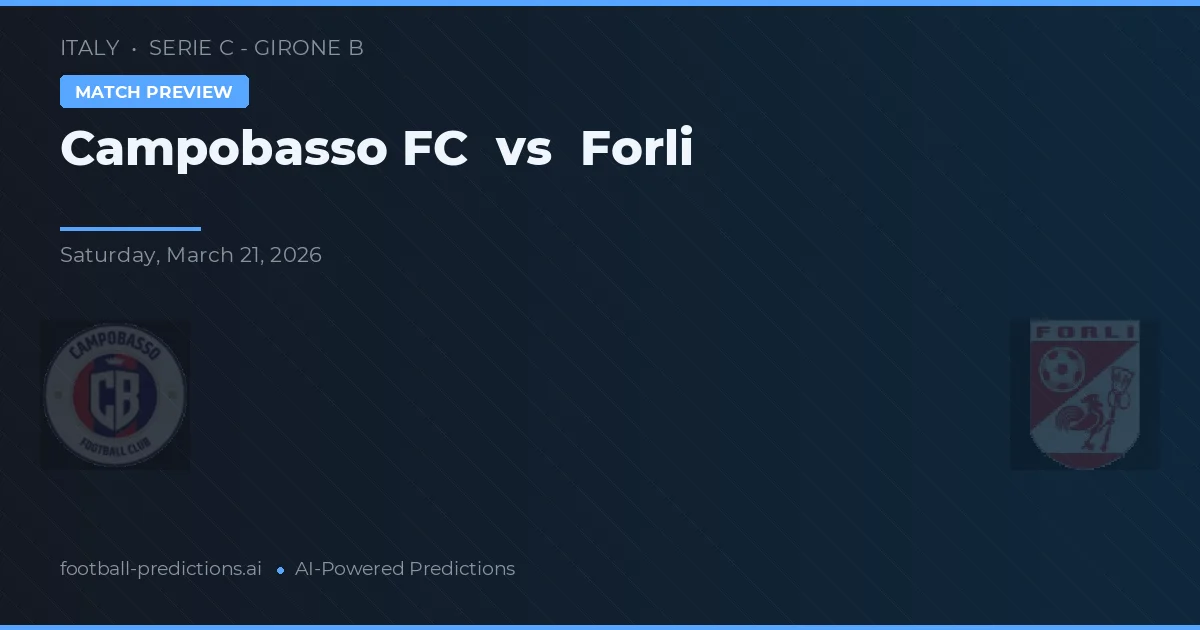 Campobasso FC vs Forli — matchtips och förhandstitt