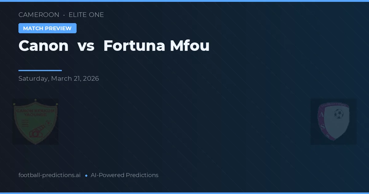 Canon vs Fortuna Mfou — matchtips och förhandstitt