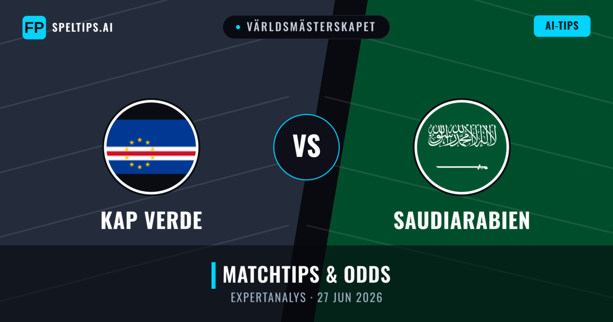 Kap Verde vs Saudiarabien — matchtips och förhandstitt
