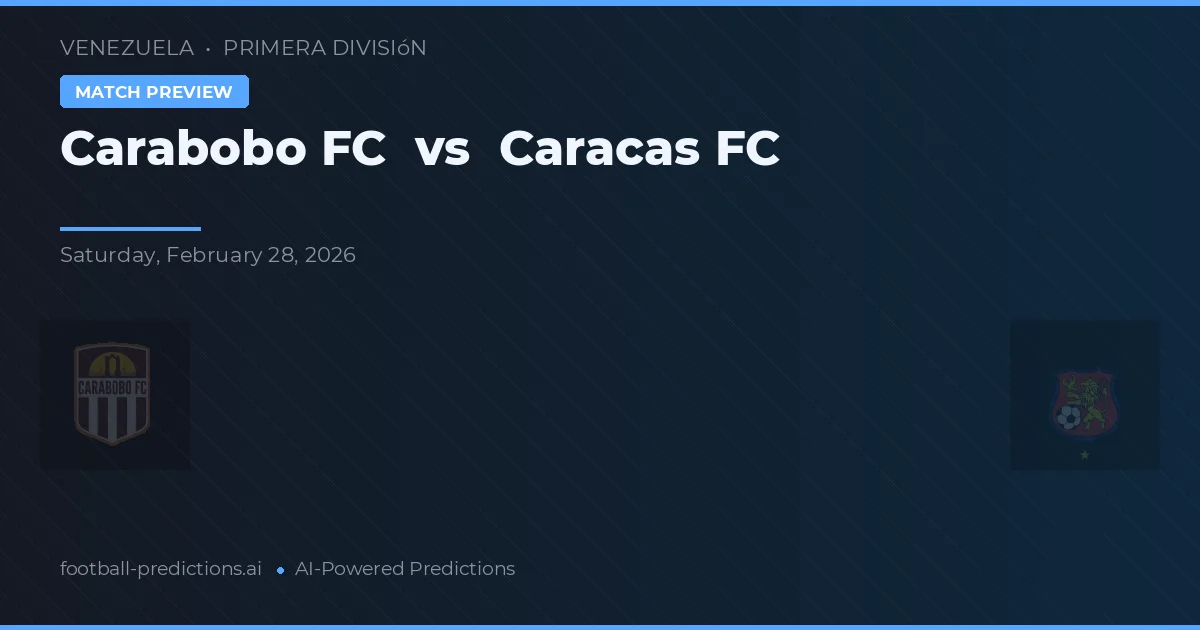 Carabobo FC vs Caracas FC — matchtips och förhandstitt
