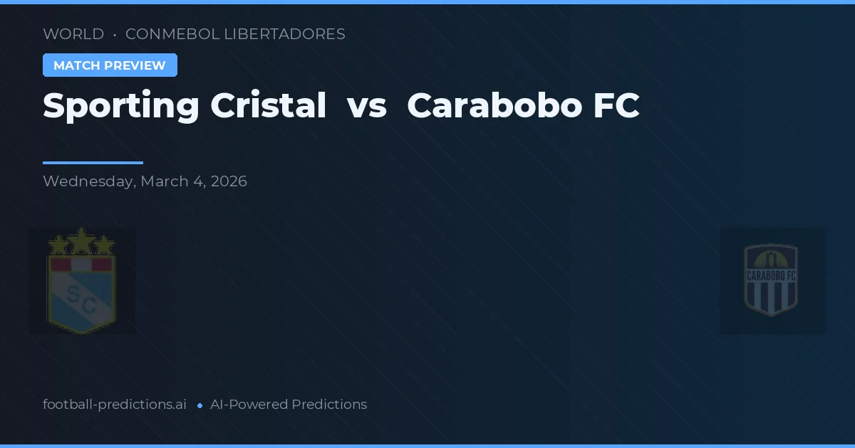 Sporting Cristal vs Carabobo FC — matchtips och förhandstitt