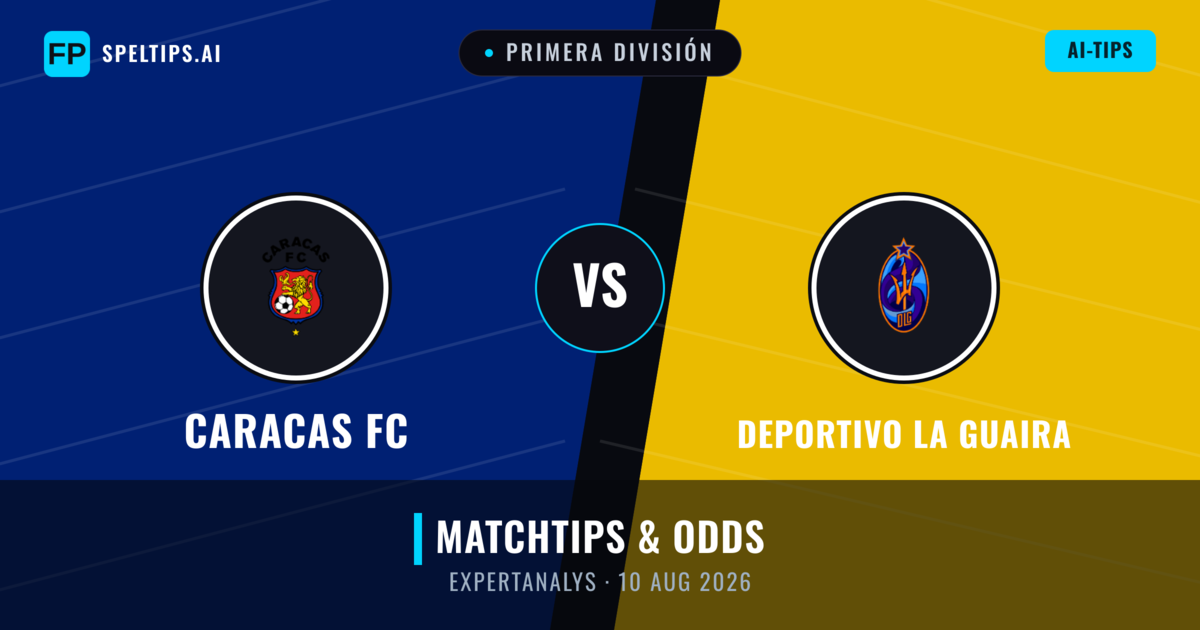 Caracas FC vs Deportivo La Guaira — matchtips och förhandstitt