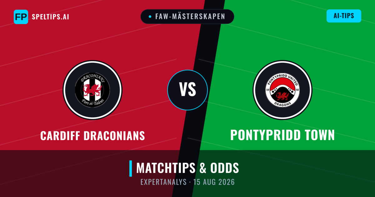 Cardiff Draconians vs Pontypridd Town — matchtips och förhandstitt