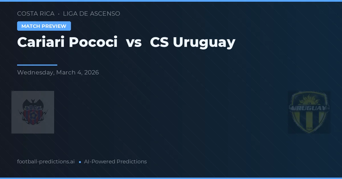 Cariari Pococí vs CS Uruguay — matchtips och förhandstitt