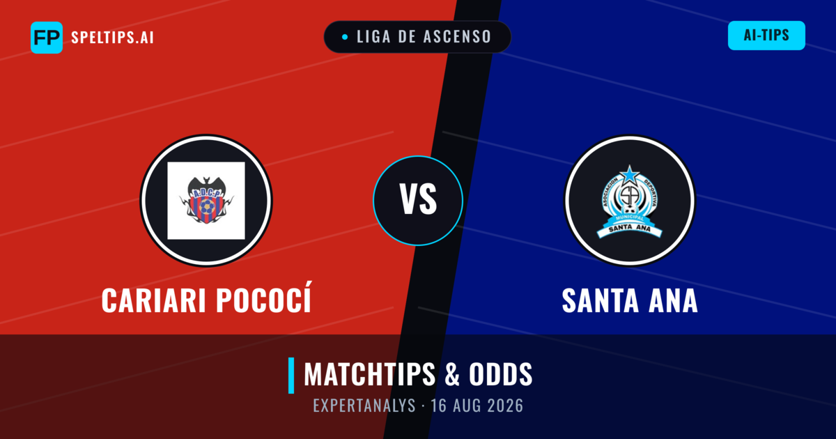 Cariari Pococí vs Santa Ana — matchtips och förhandstitt