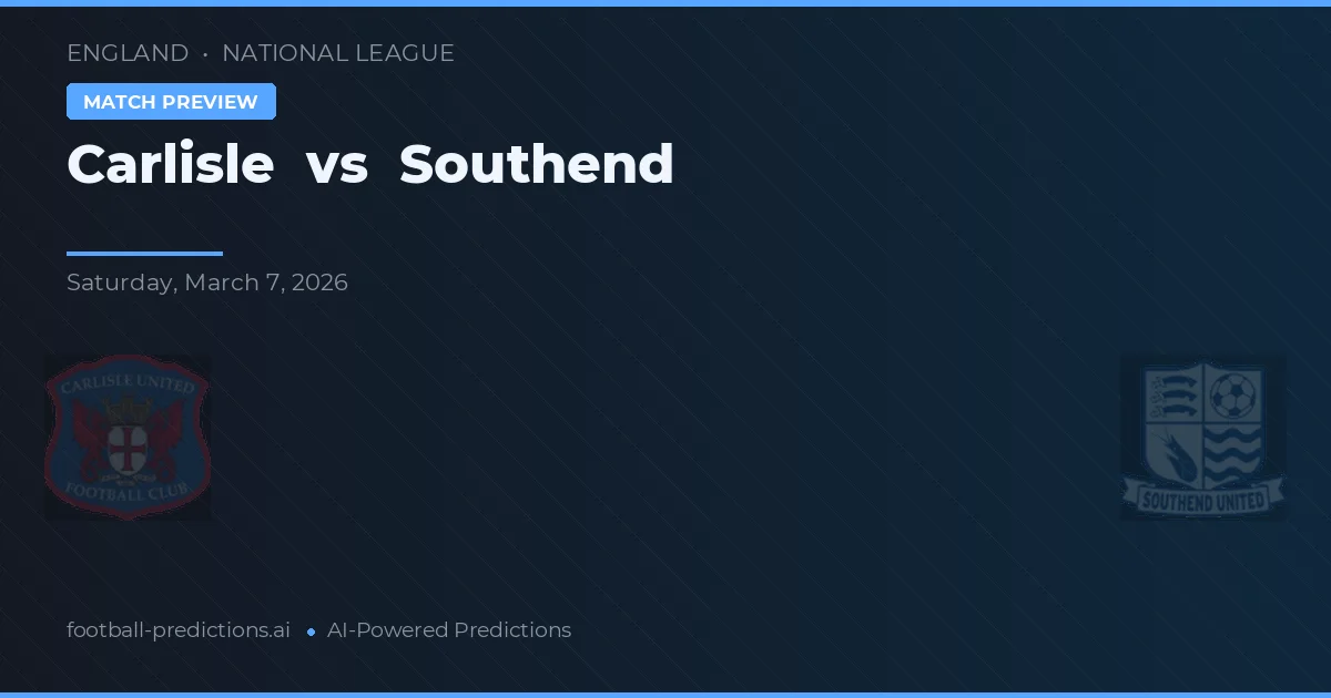 Carlisle vs Southend — matchtips och förhandstitt