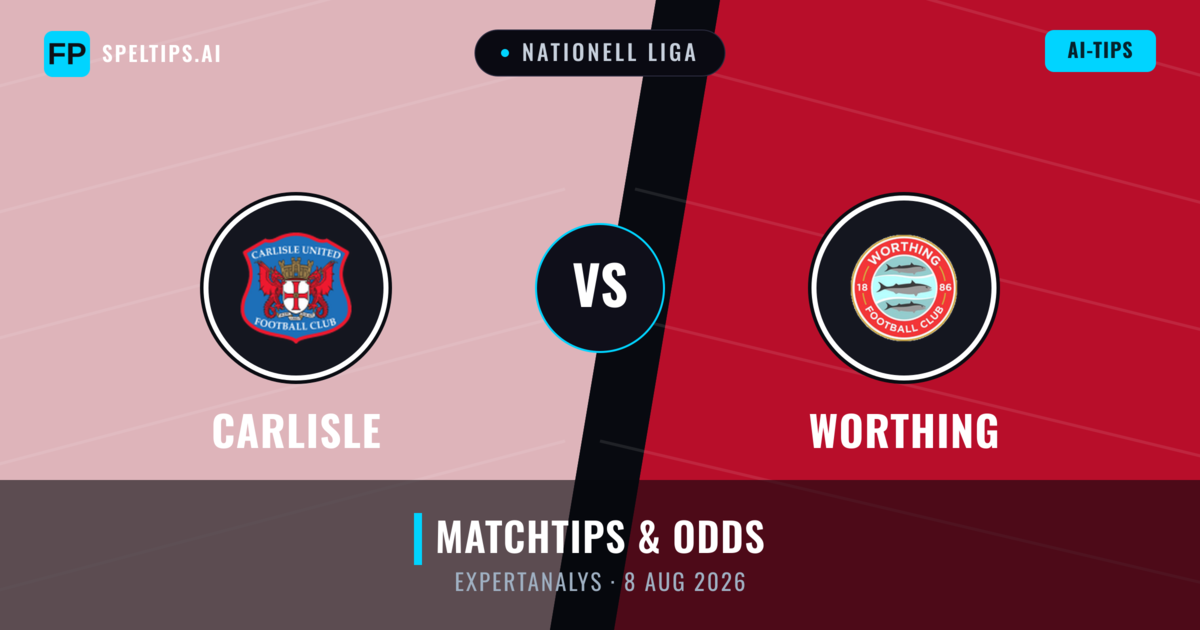 Carlisle vs Worthing — matchtips och förhandstitt