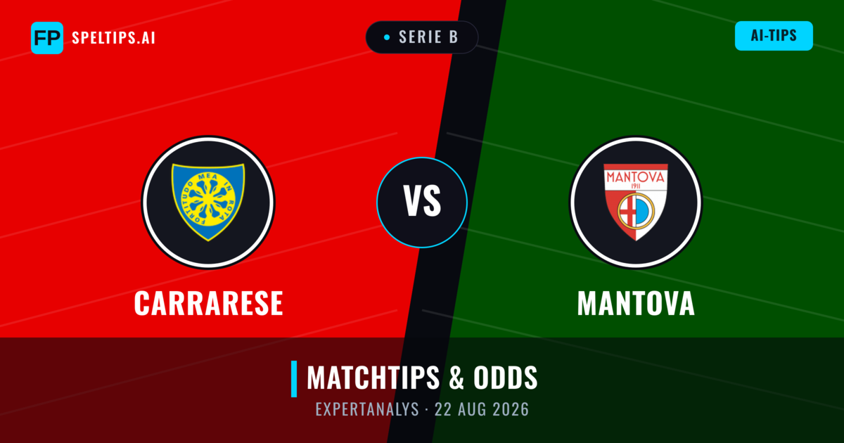 Carrarese vs Mantova — matchtips och förhandstitt