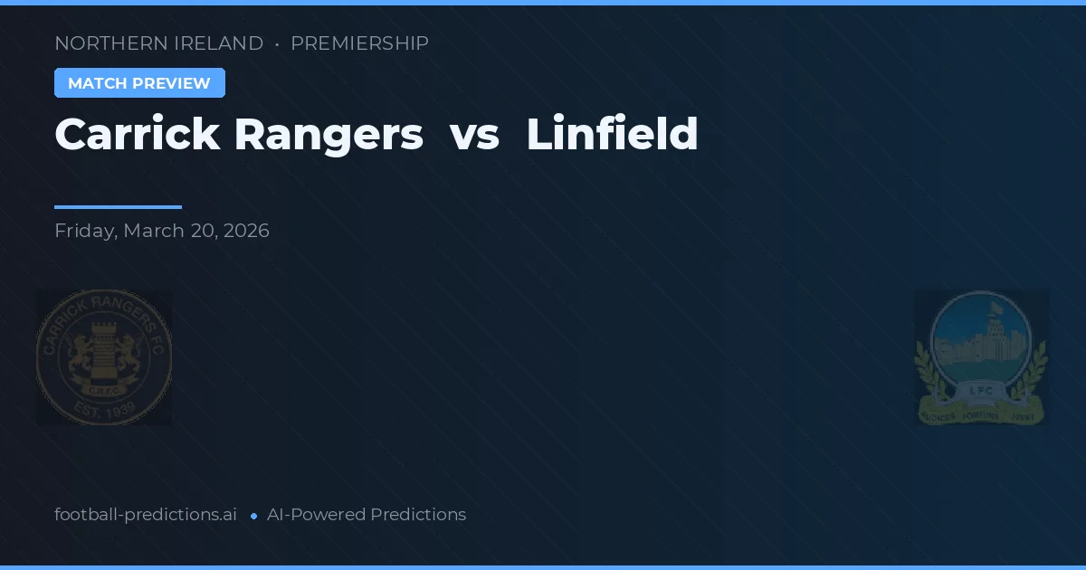Carrick Rangers vs Linfield — matchtips och förhandstitt