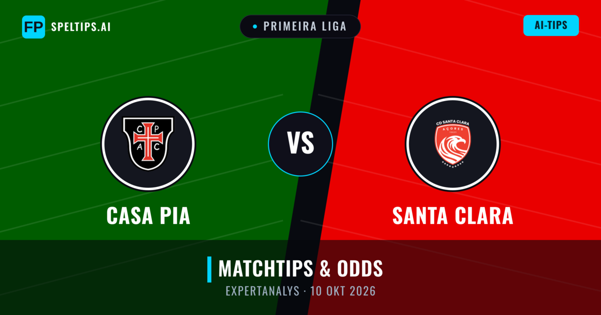 Casa Pia vs Santa Clara — matchtips och förhandstitt
