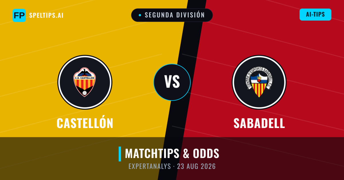 Castellón vs Sabadell — matchtips och förhandstitt