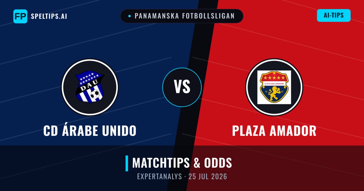 CD Árabe Unido vs Plaza Amador — matchtips och förhandstitt