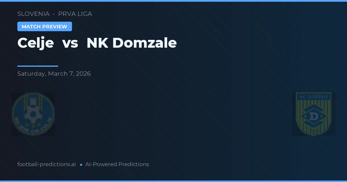 Celje vs NK Domzale — matchtips och förhandstitt