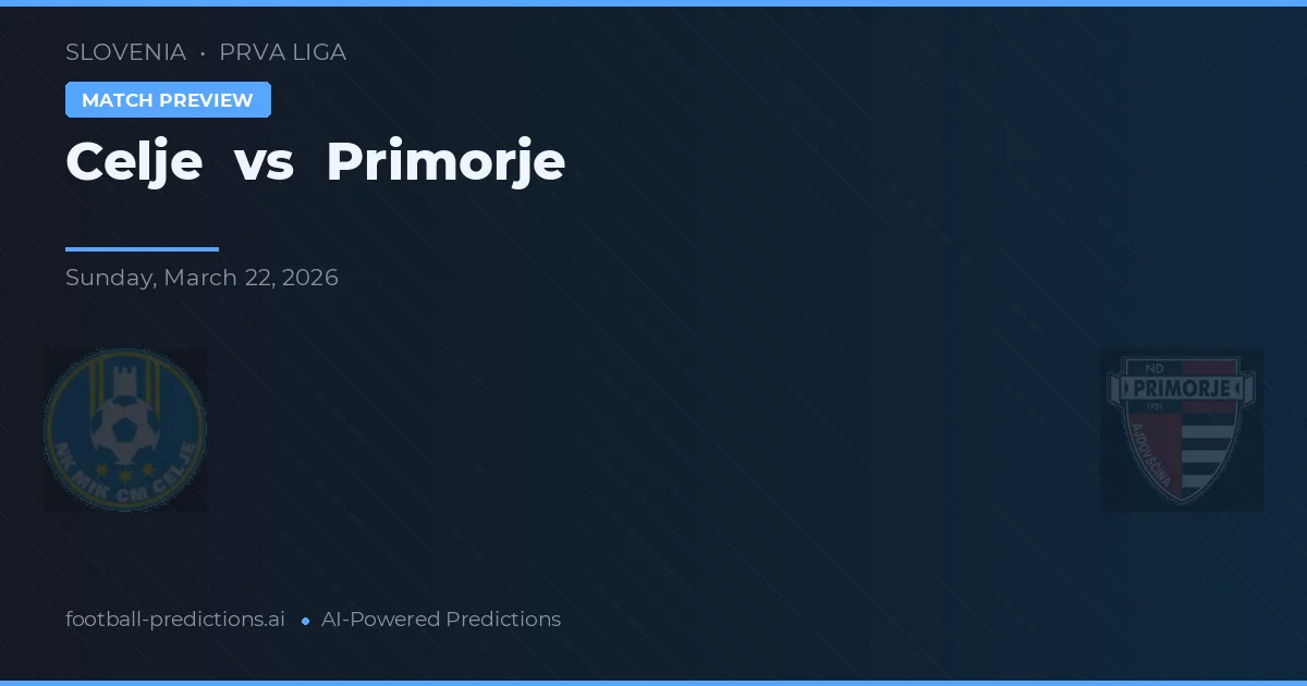 Celje vs Primorje — matchtips och förhandstitt