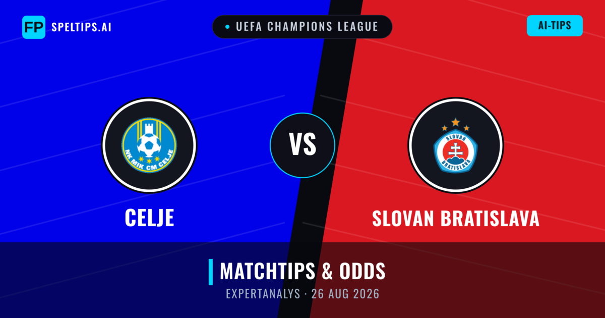 Celje vs Slovan Bratislava — matchtips och förhandstitt