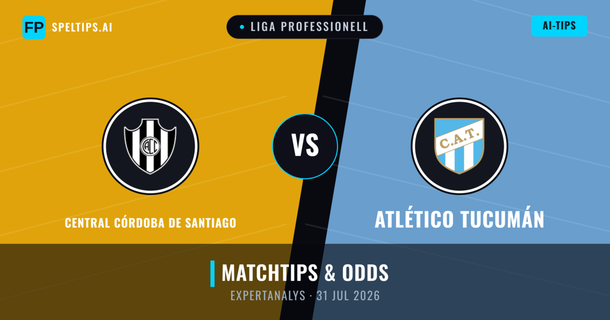 Central Córdoba de Santiago vs Atlético Tucumán — matchtips och förhandstitt