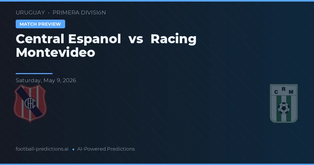 Central Español vs Racing Montevideo — matchtips och förhandstitt