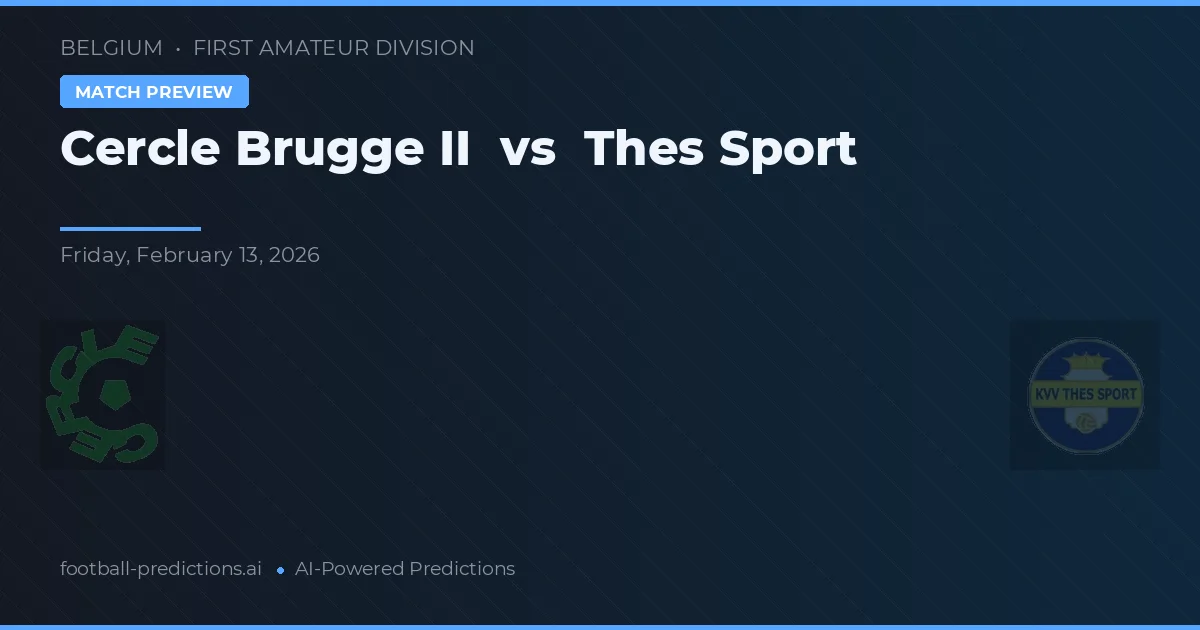 Cercle Brugge II vs Thes Sport — matchtips och förhandstitt